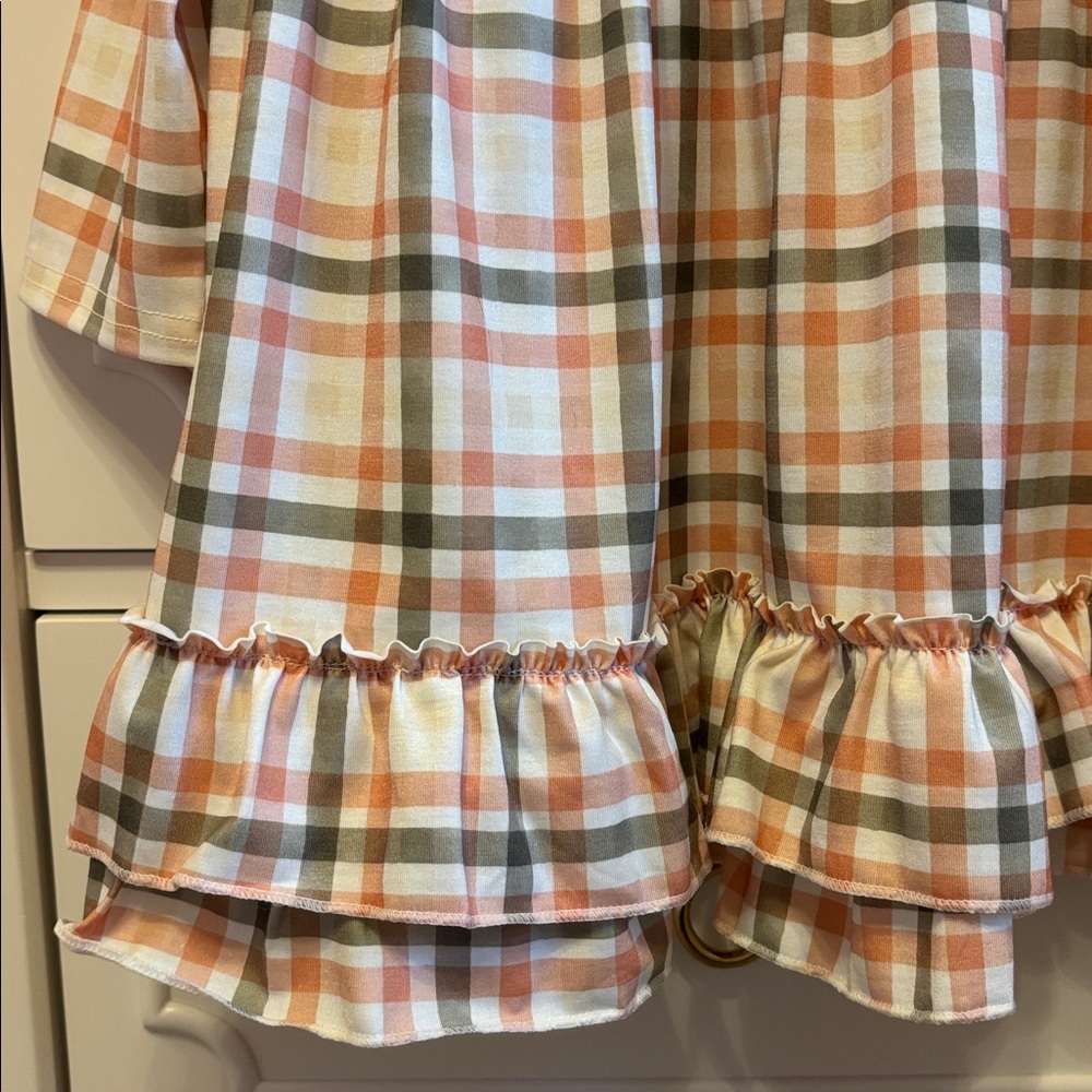 NWT Abby & Evie Toddler Girl Fall Plaid Long Sleeve Dress - Size 3T - Picture 2 of 4